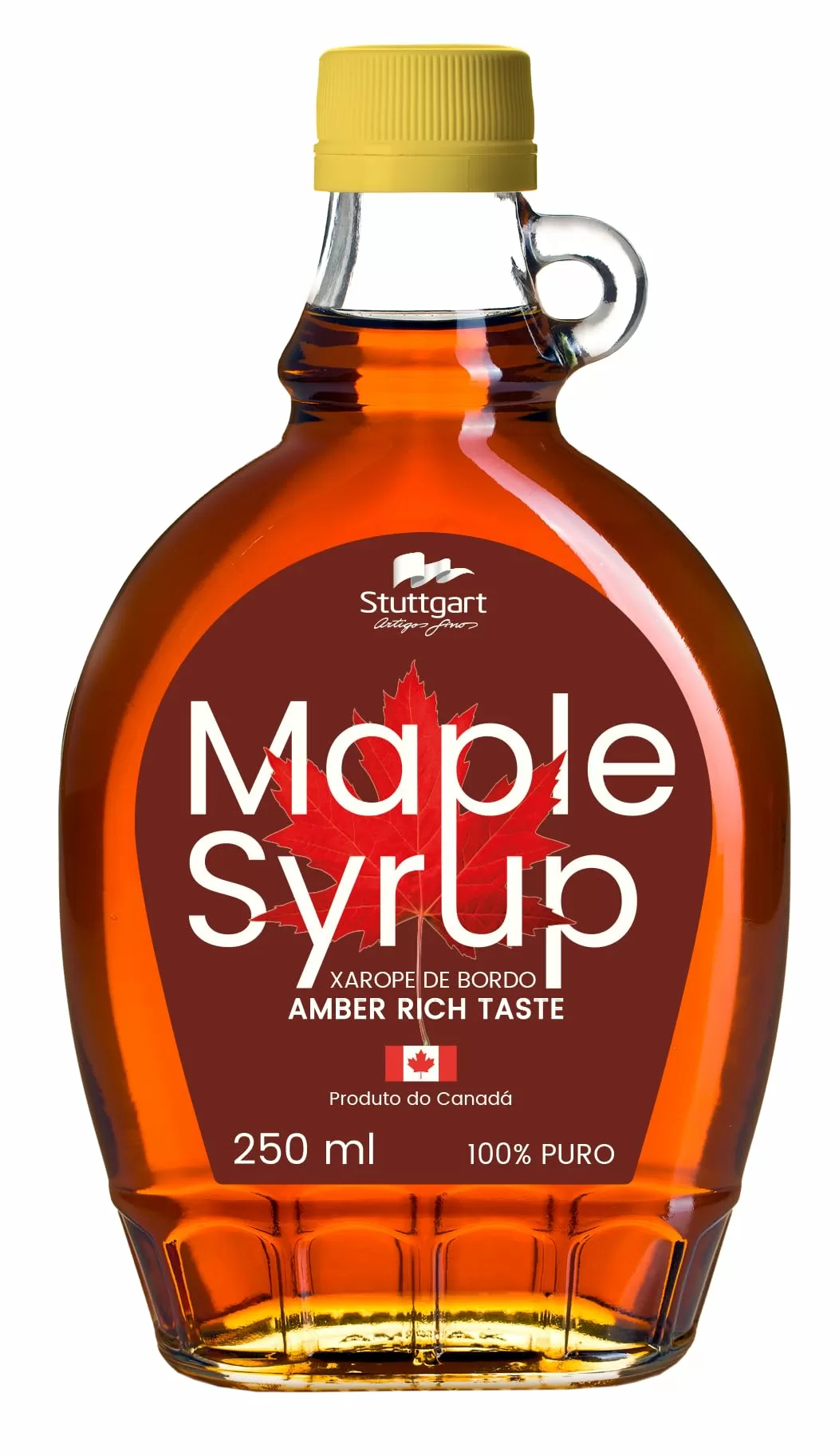 Stuttgart Maple Syrup Tradicional 250Ml - Amber Rich Taste - 100% Puro - Xarope De Bordo Canadense